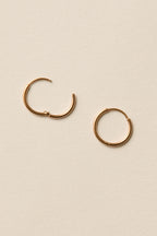 Thin Hoop Pierce / Rose Gold