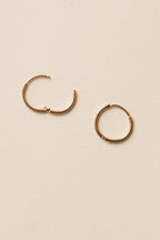Stone Hoop Pierce / Rose Gold