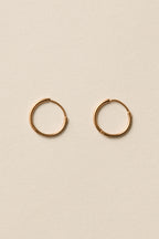 Stone Hoop Pierce / Rose Gold