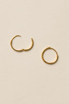 Stone Hoop Pierce / Gold