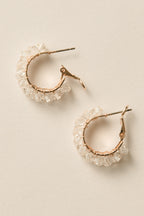 Crystal Hoop Pierce /  Rose Gold