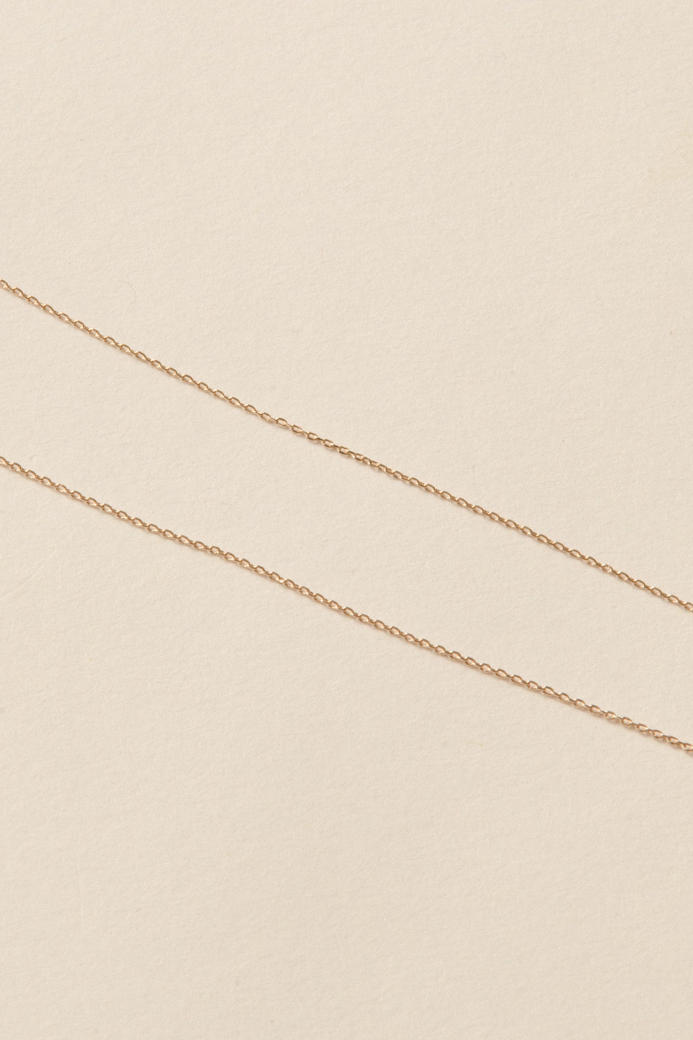 Triple Stone Line Necklace  / Rose Gold
