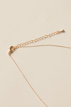 Triple Stone Line Necklace  / Rose Gold