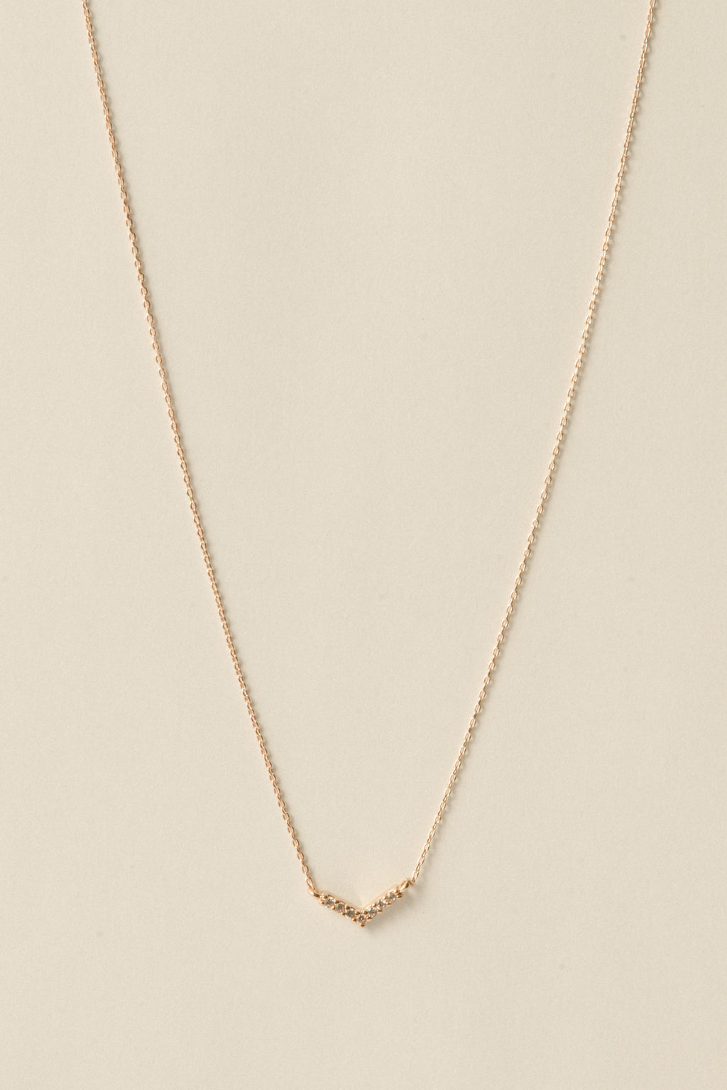 Nuance V Necklace  / Rose Gold