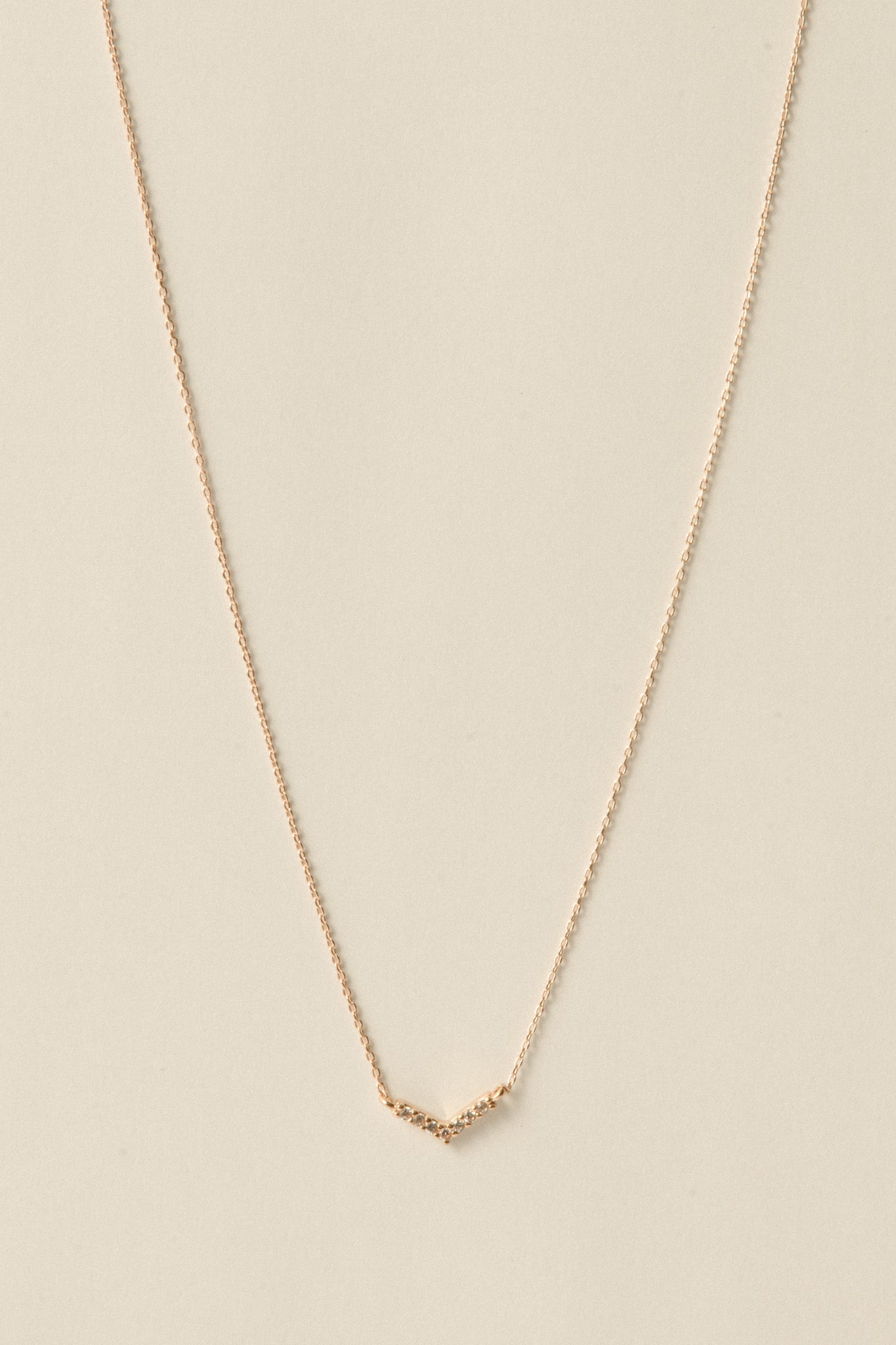 Nuance V Necklace  / Rose Gold