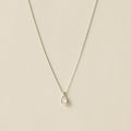 Drop Stone Necklace / Silver