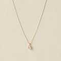Drop Stone Necklace / Rose Gold
