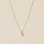 Drop Stone Necklace / Rose Gold
