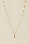 Stone Bar Necklace / Gold