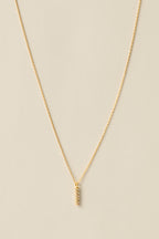 Stone Bar Necklace / Gold