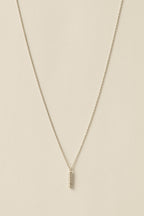 Stone Bar Necklace  / Silver