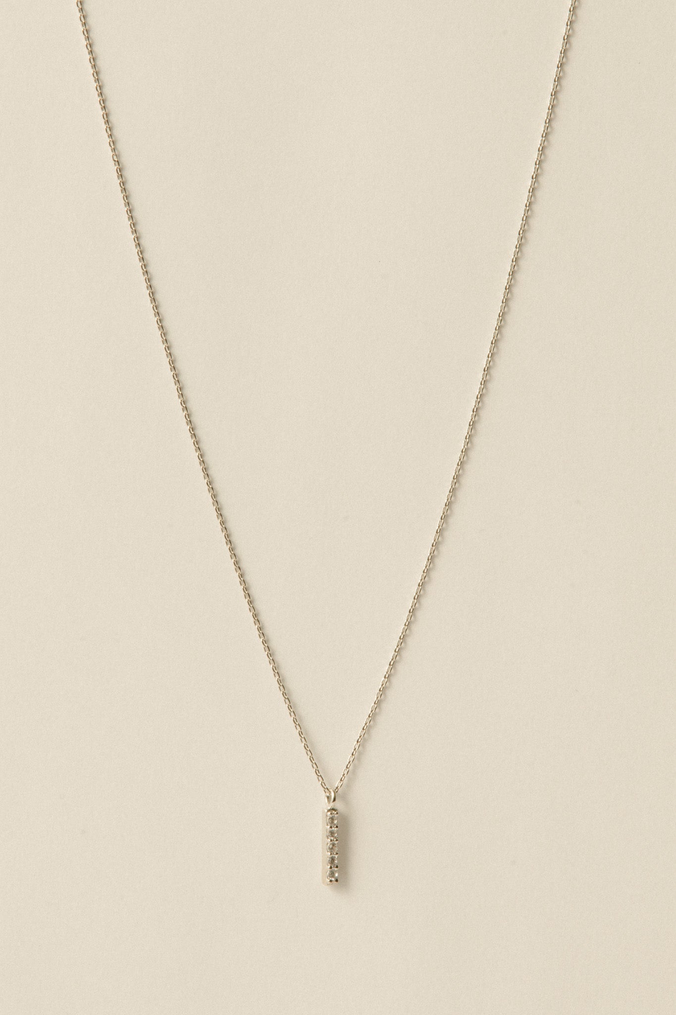Stone Bar Necklace  / Silver
