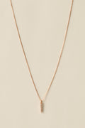 Stone Bar Necklace  / Rose Gold