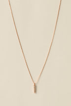 Stone Bar Necklace  / Rose Gold