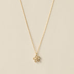 Flower Stone Necklace / Gold