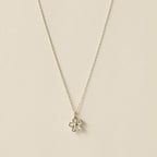 Flower Stone Necklace / Silver