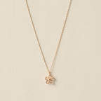 Flower Stone Necklace / Rose Gold
