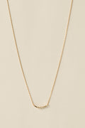 Triple Stone Line Necklace / Gold