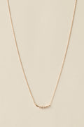 Triple Stone Line Necklace  / Rose Gold