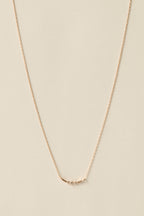 Triple Stone Line Necklace  / Rose Gold